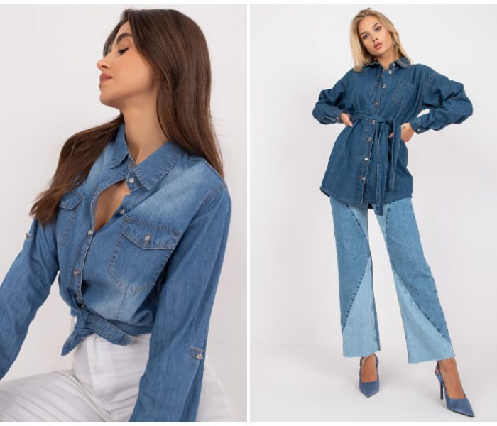 Koszula jeansowa damska – odkryj modne modele z hurtowni